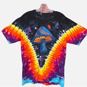 Liquid Blue Tie Dye Rocket Mushroom T-Shirt